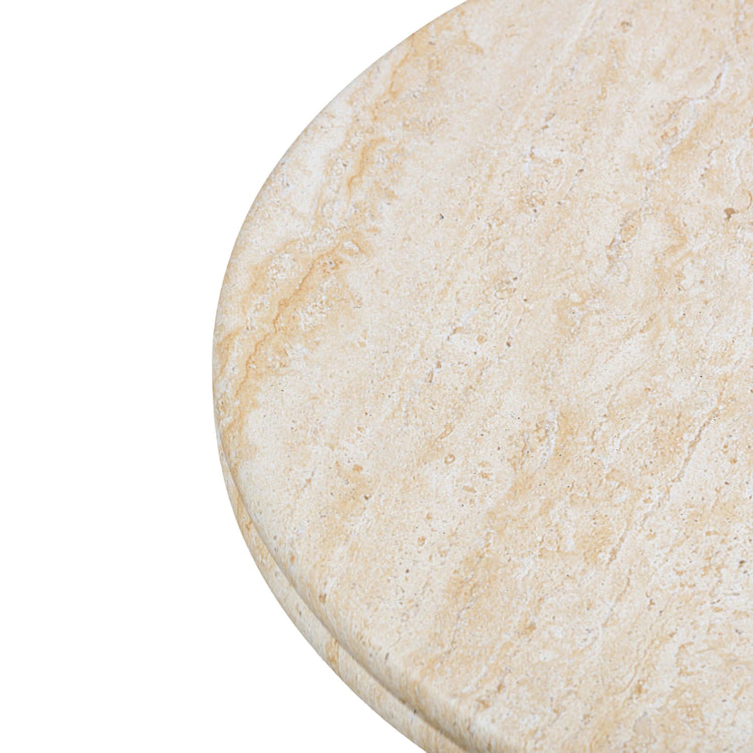 TOV Furniture Amora Faux Travertine Indoor/Outdoor Round Accent Table