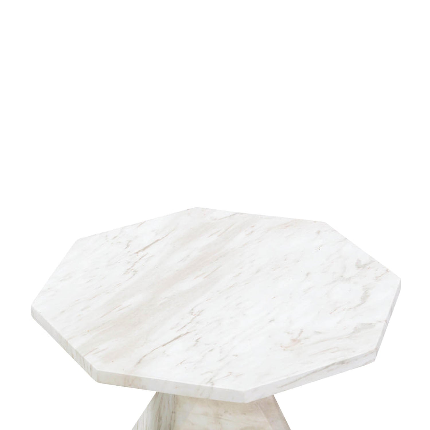 TOV Furniture Esme Faux Marble Indoor/Outdoor Round Side Table
