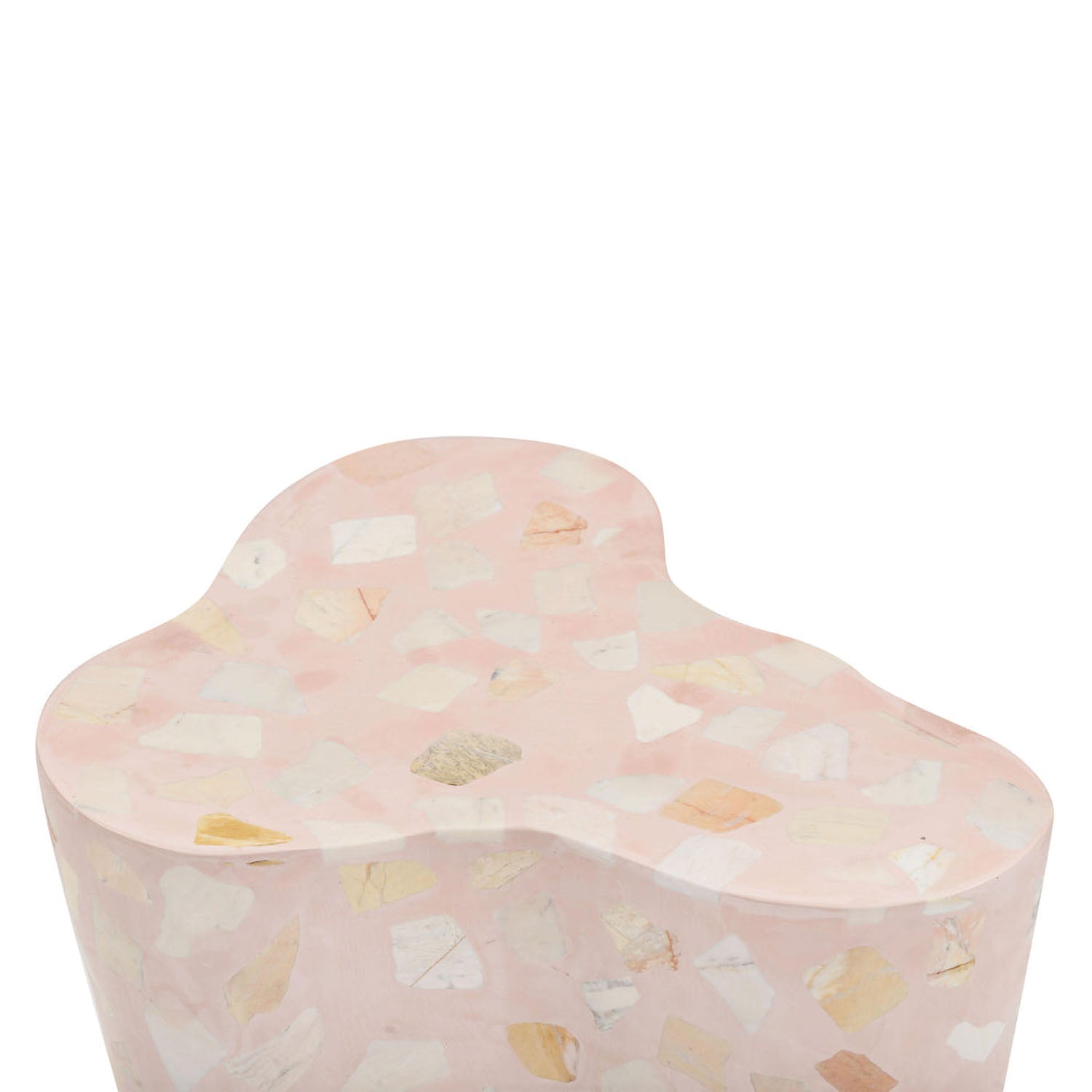 TOV Furniture Slab Terrazzo Side Table