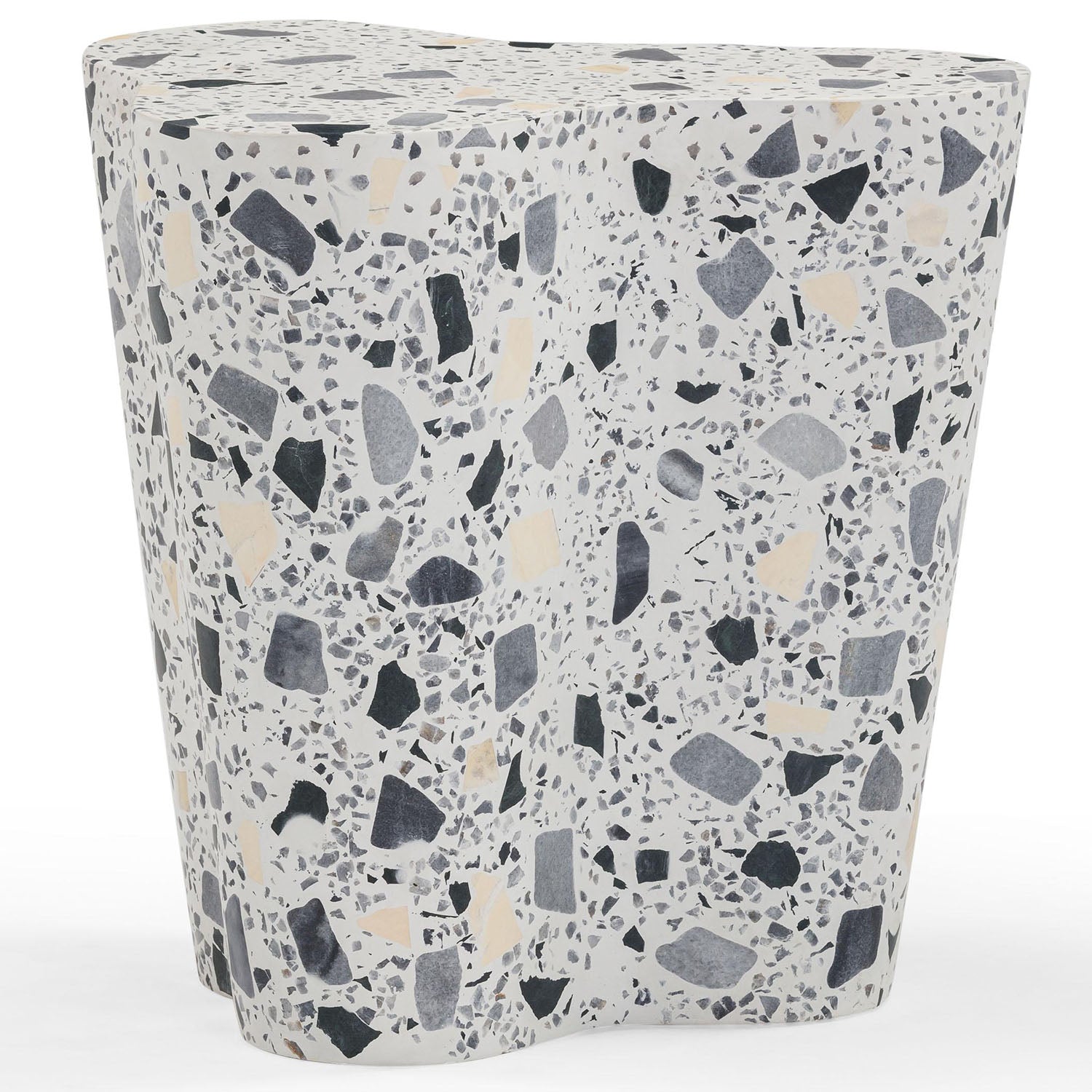 TOV Furniture Slab Terrazzo Side Table