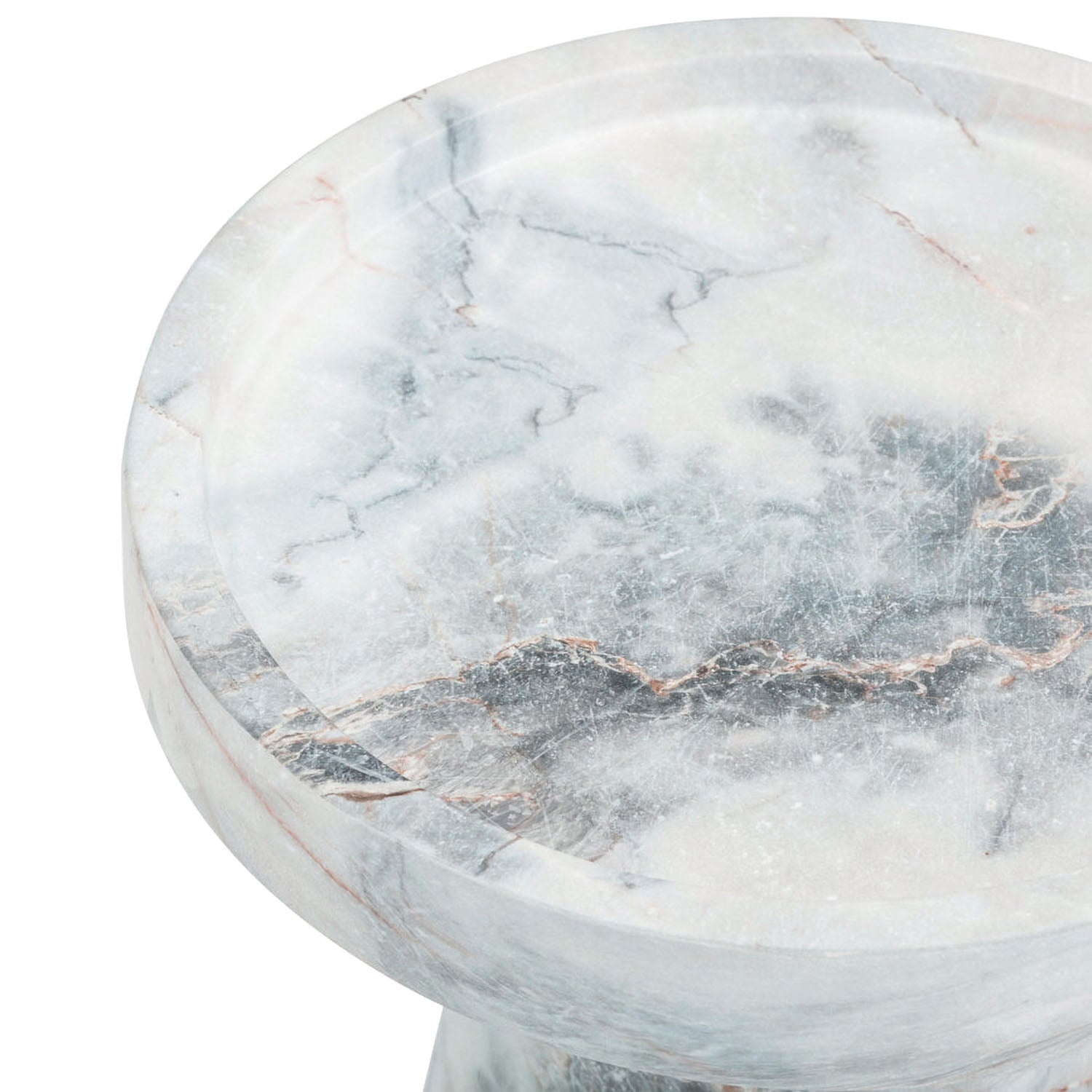 TOV Furniture Zara Aegean Marble Indoor/Outdoor Side Table