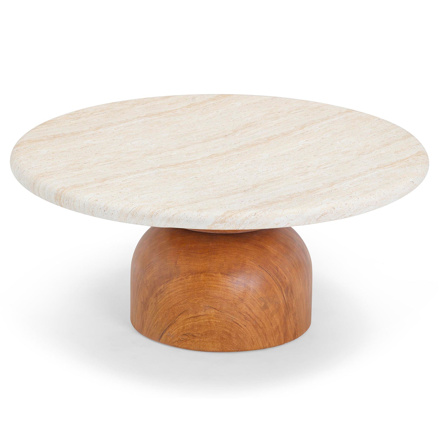 TOV Furniture Cynthia Travertine Concrete Indoor/Outdoor Coffee Table