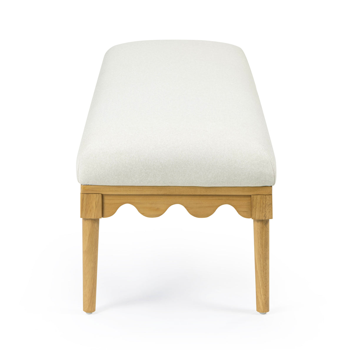 TOV Furniture Oodle Cream Performance Vegan Mohair Bench