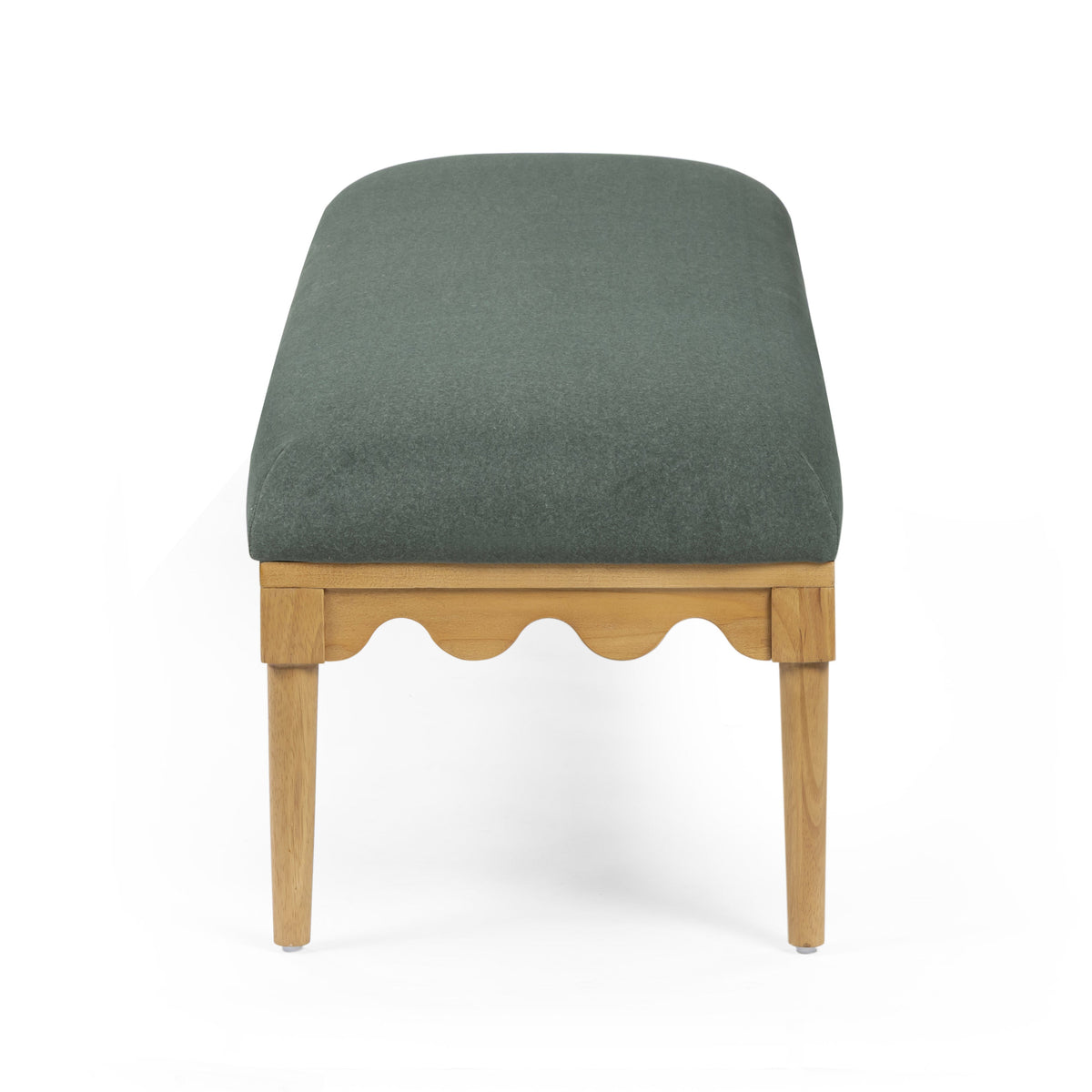 TOV Furniture Oodle Green Performance Vegan Mohair Bench
