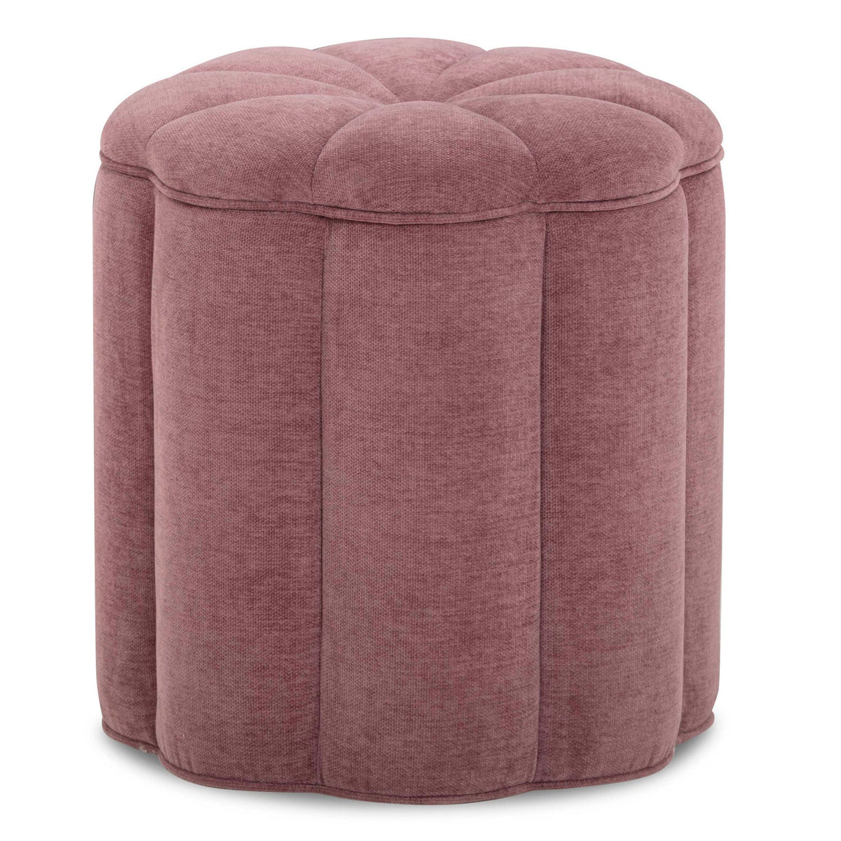 TOV Furniture Fleur Mauve Textured Performance Velvet Storage Ottoman in mauve performance velvet, primary product view