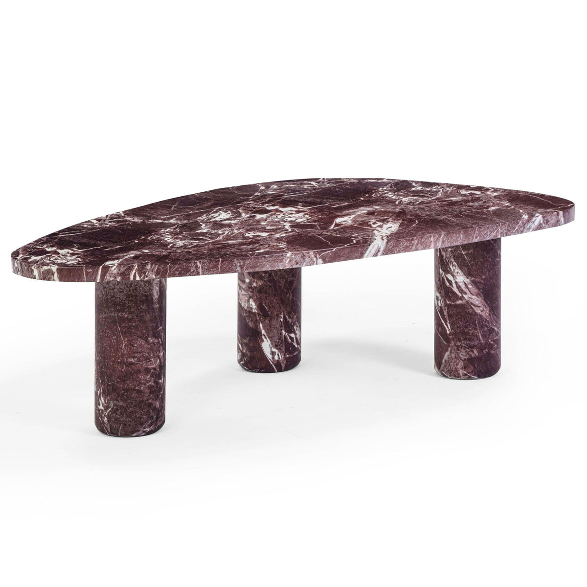 TOV Furniture Libby Faux Red Levanto Marble Indoor/Outdoor Coffee Table in red Levanto faux marble, primary product view