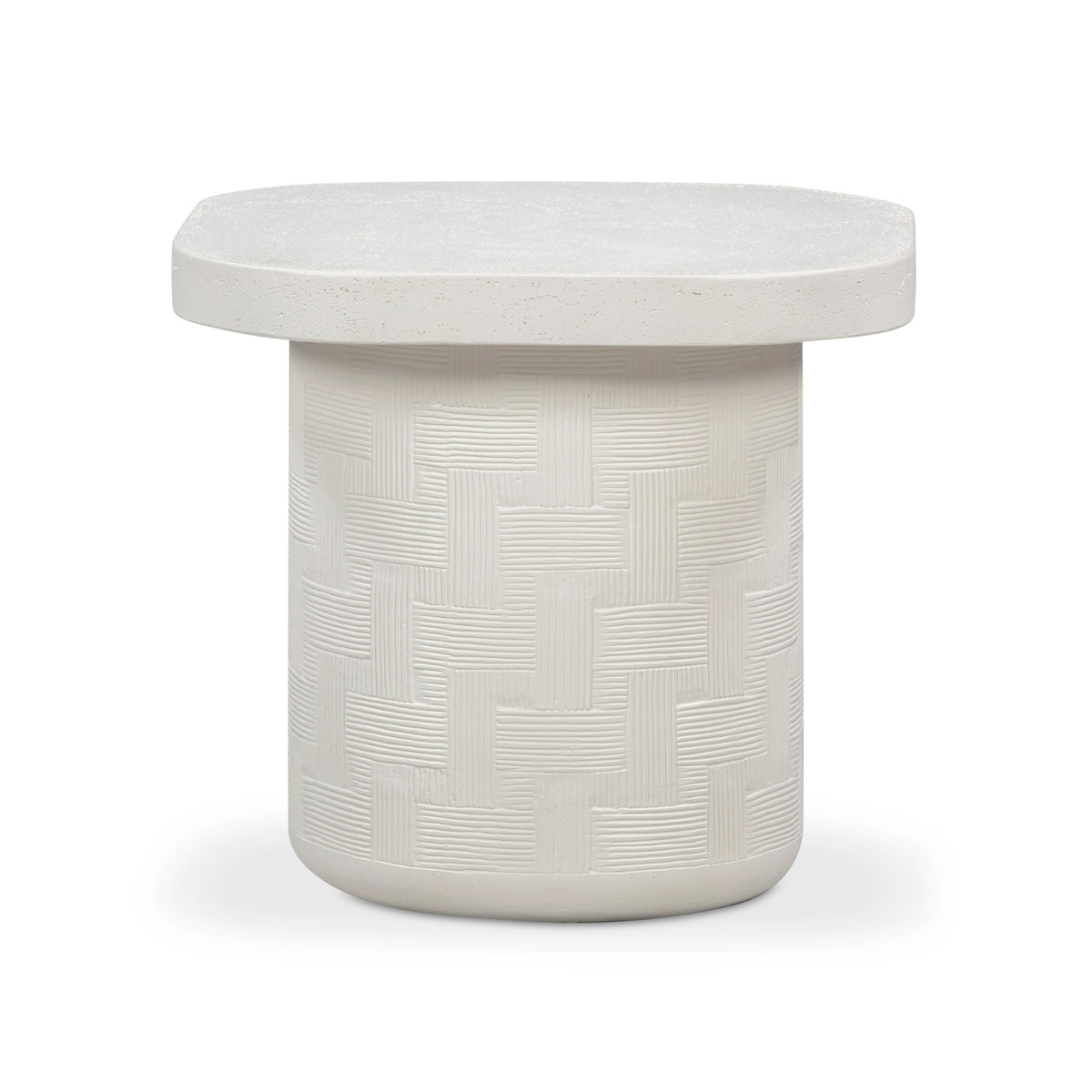 TOV Furniture Suraya Ivory Concrete Indoor/Outdoor Side Table