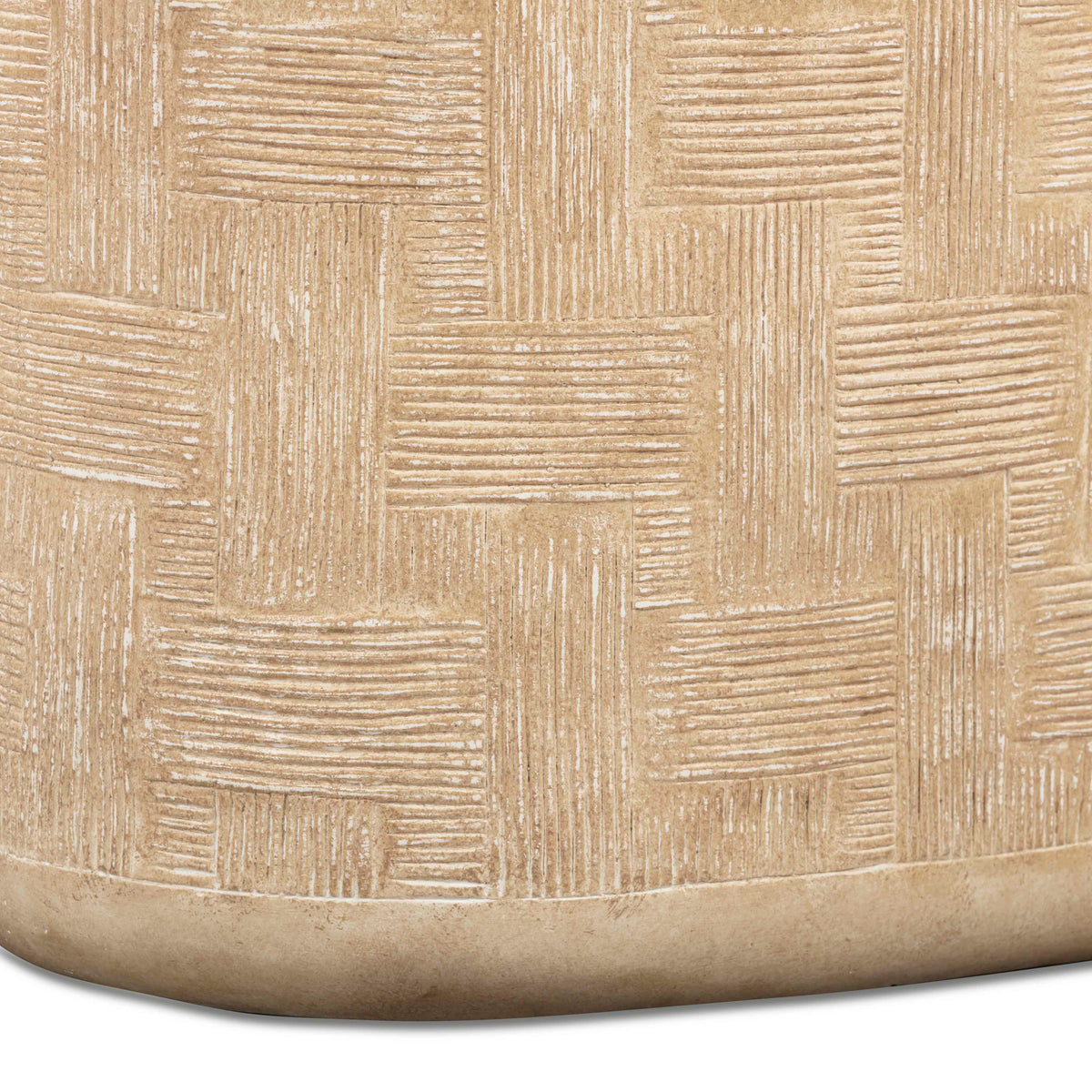 TOV Furniture Suraya Faux Travertine Concrete Indoor/Outdoor Console Table