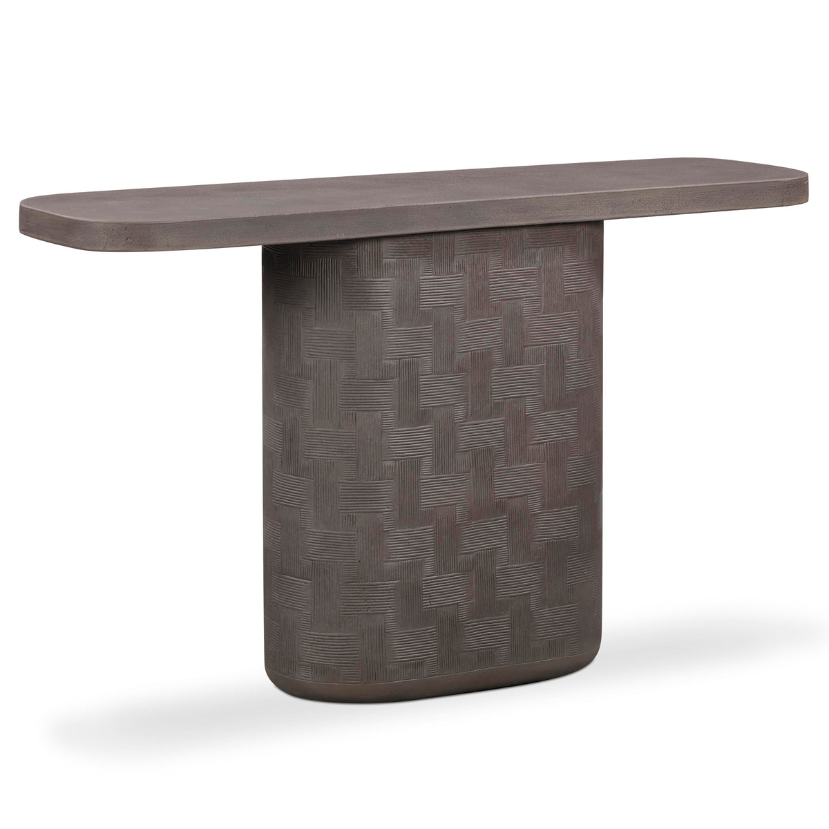TOV Furniture Suraya Dark Umber Concrete Indoor/Outdoor Console Table