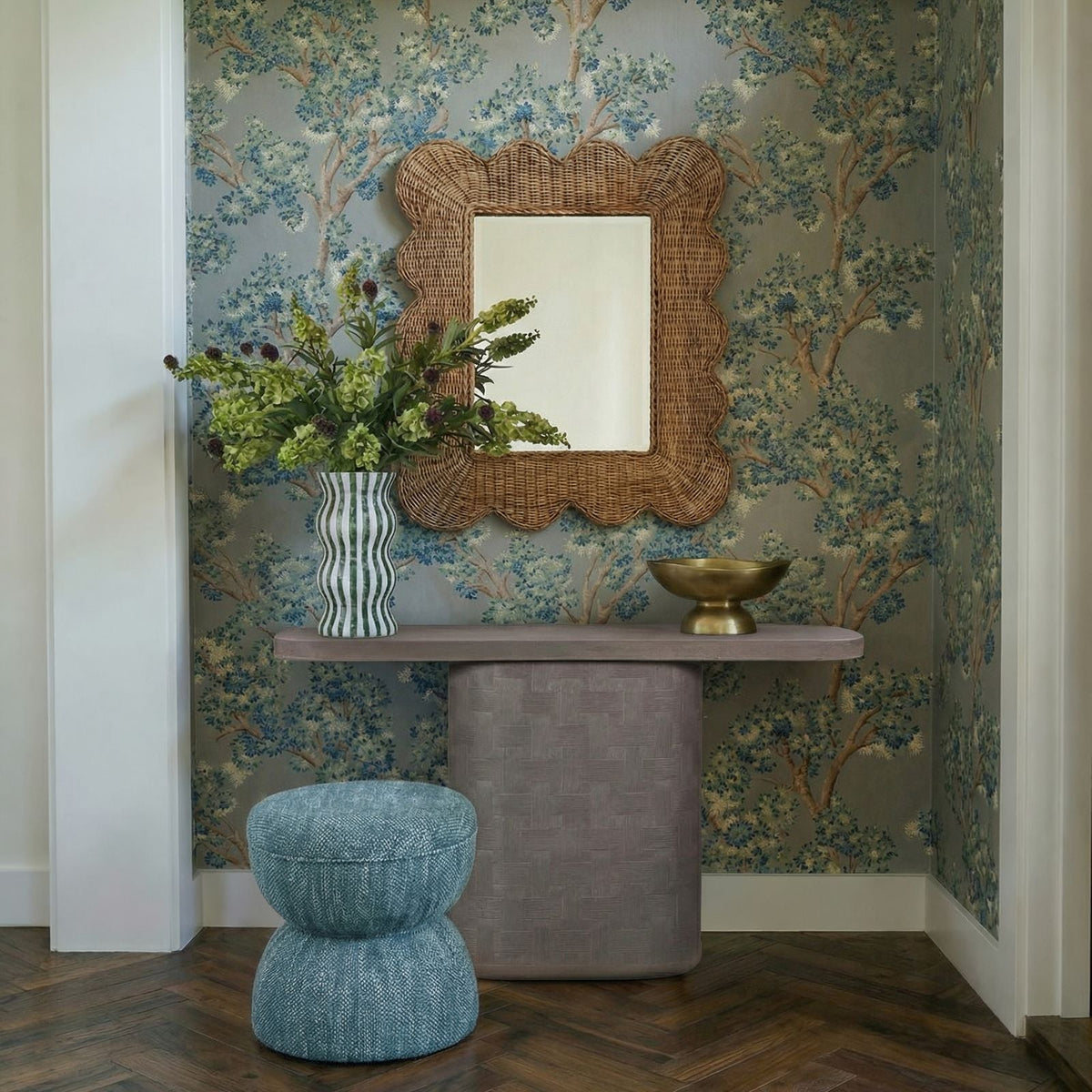 TOV Furniture Suraya Dark Umber Concrete Indoor/Outdoor Console Table