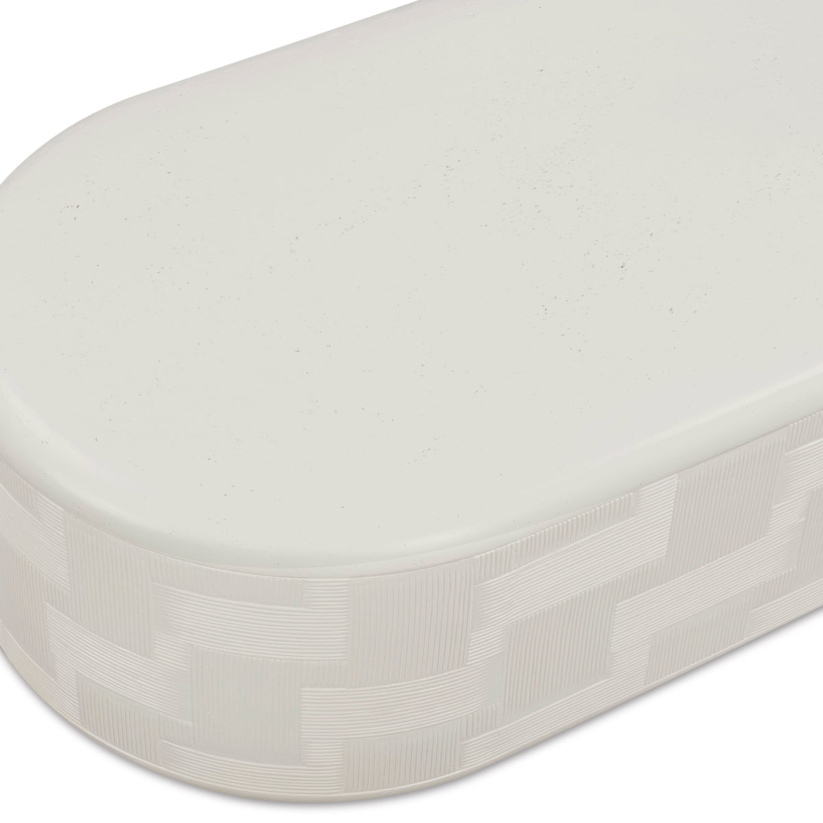 TOV Furniture Suraya Ivory Concrete Rounded Indoor/Outdoor Coffee Table