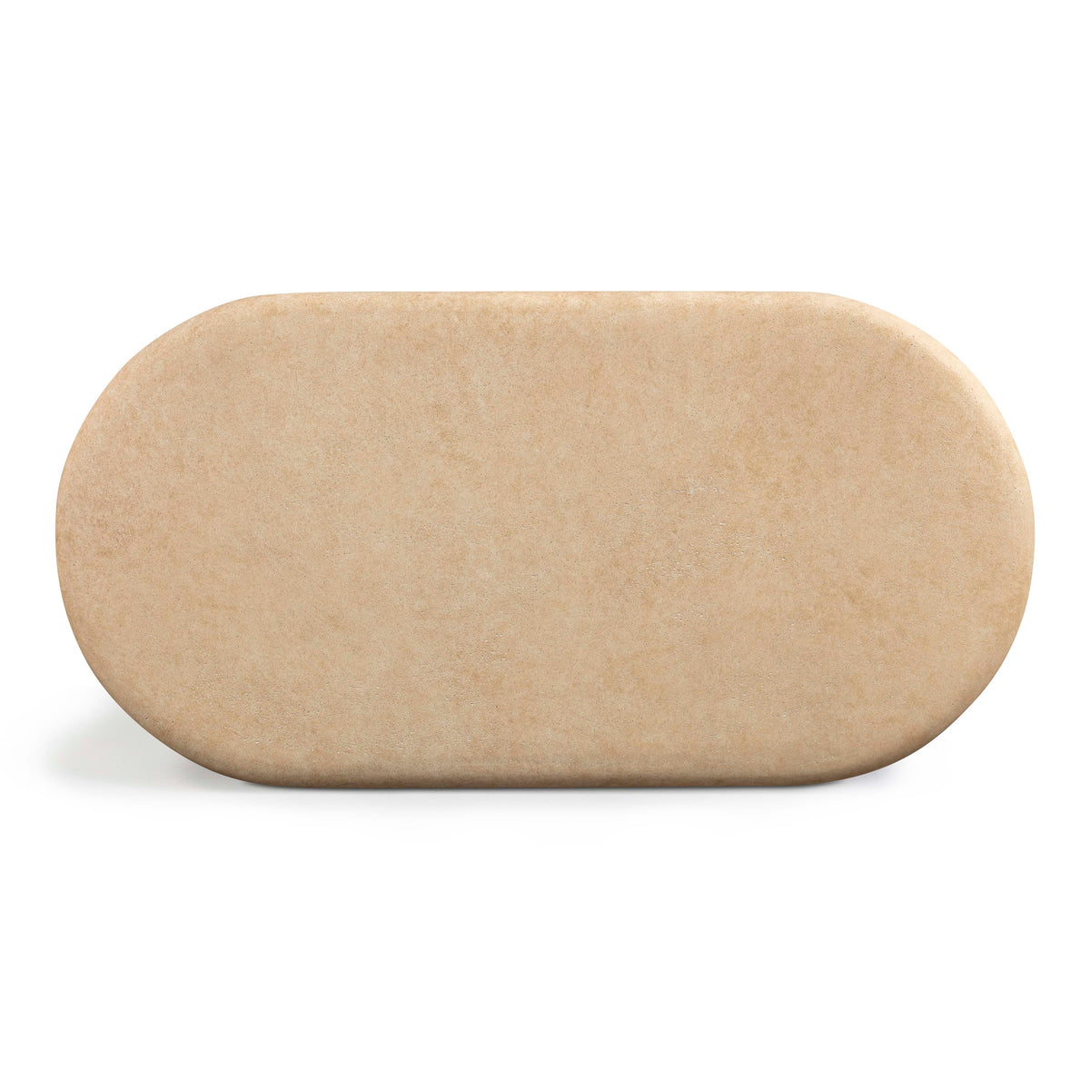 TOV Furniture Suraya Faux Travertine Concrete Rounded Indoor/Outdoor Coffee Table