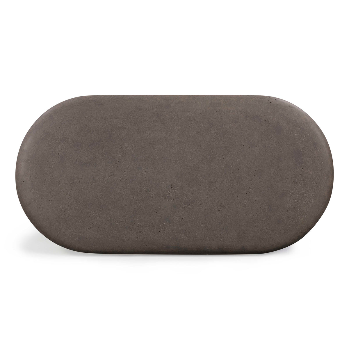 TOV Furniture Suraya Dark Umber Concrete Rounded Indoor/Outdoor Coffee Table