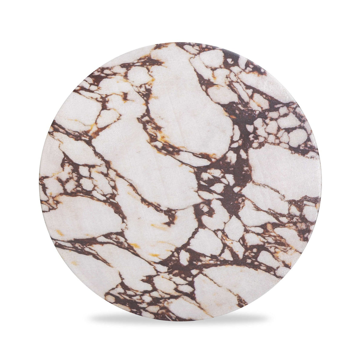 TOV Furniture Pia Red Faux Marble Concrete Indoor/Outdoor Side Table