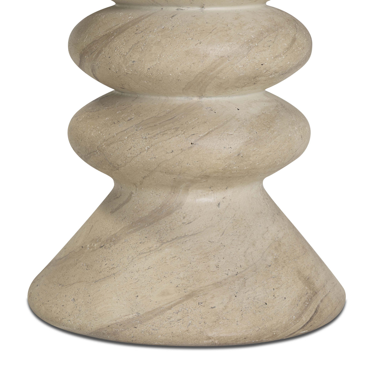 TOV Furniture Hyre Faux Travertine Concrete Indoor/Outdoor Side Table