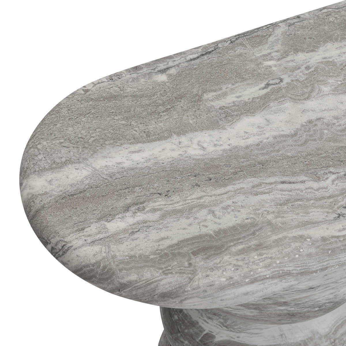 TOV Furniture Hyre Faux Stone Concrete Indoor/Outdoor Console Table
