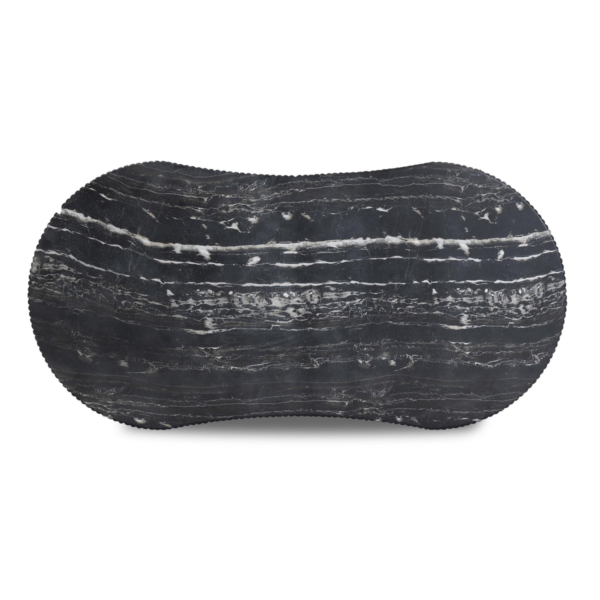 TOV Furniture Hades Black Faux Marble Concrete Indoor/Outdoor Coffee Table