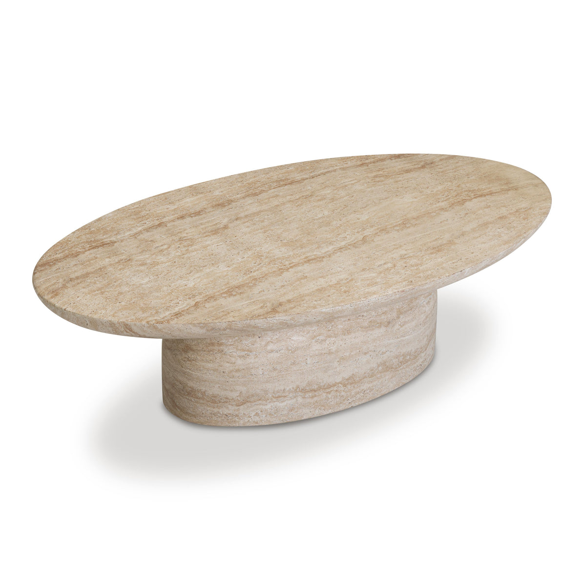 TOV Furniture Sonia Faux Travertine Concrete Indoor/Outdoor Coffee Table