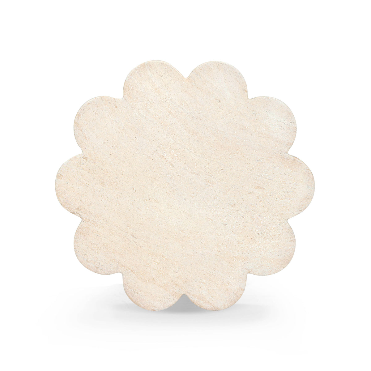 TOV Furniture Blossom Faux Travertine Concrete Indoor/Outdoor Side Table