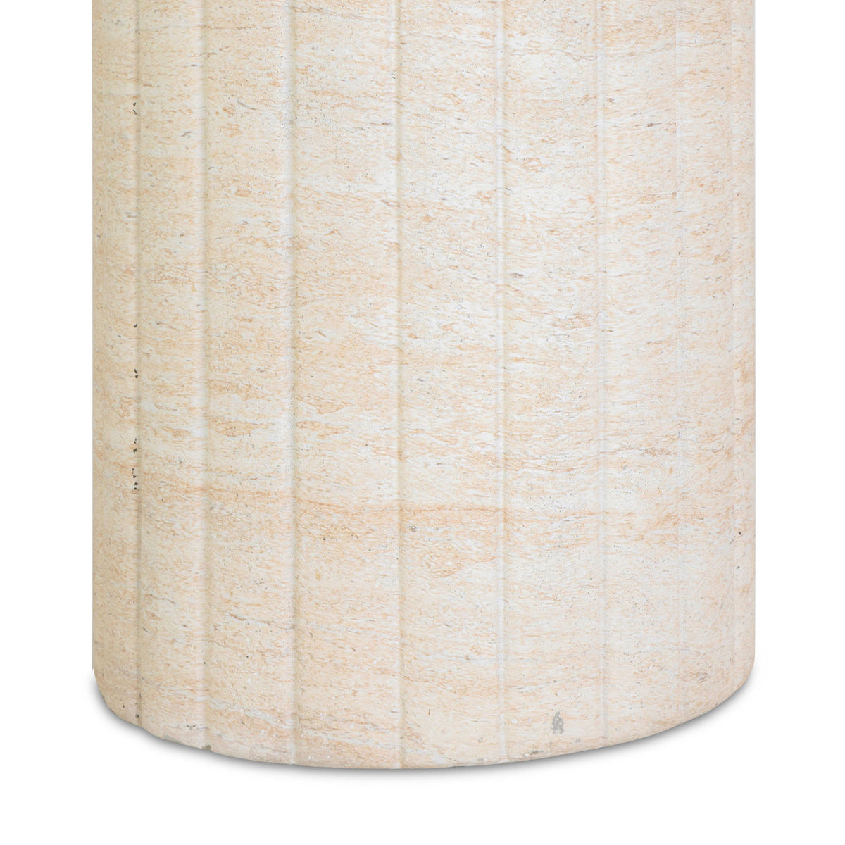TOV Furniture Blossom Faux Travertine Concrete Indoor/Outdoor Side Table