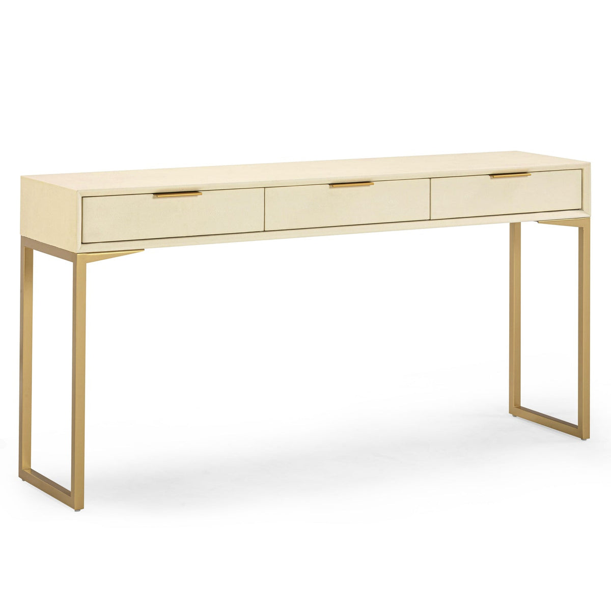 TOV Furniture Pesce Faux Shagreen 3-Drawer Console Table