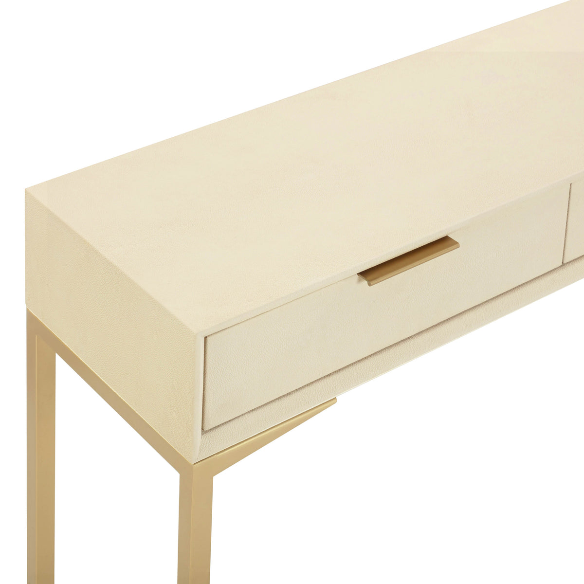 TOV Furniture Pesce Faux Shagreen 3-Drawer Console Table