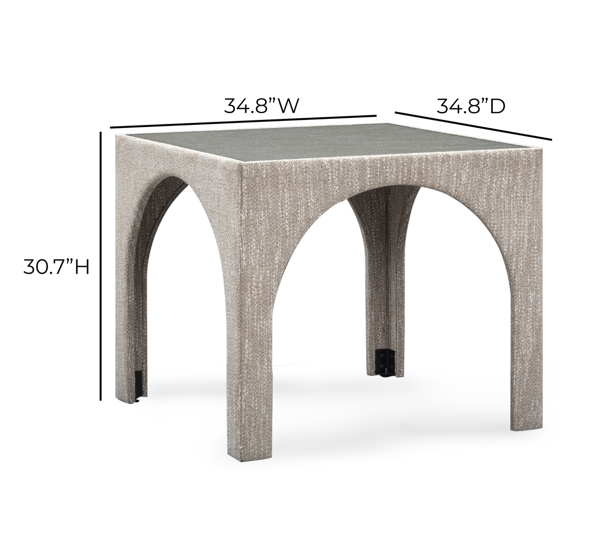 TOV Furniture Tomlin Beige Square Mahjong Table