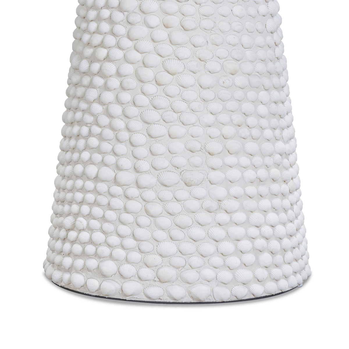 TOV Furniture Coast Pearl White Seashell Round Side Table