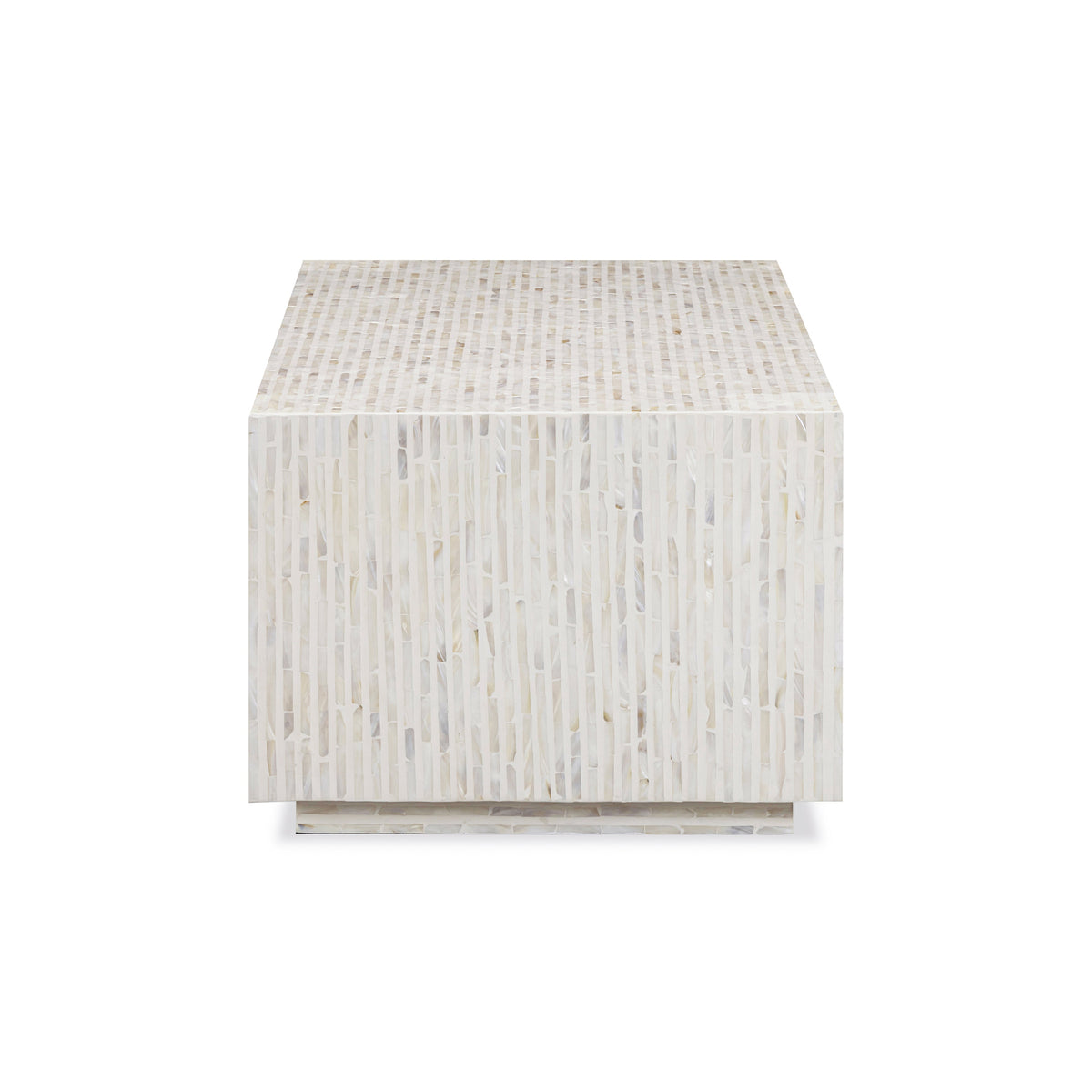 TOV Furniture Earl Cream Shell Rectangular Coffee Table