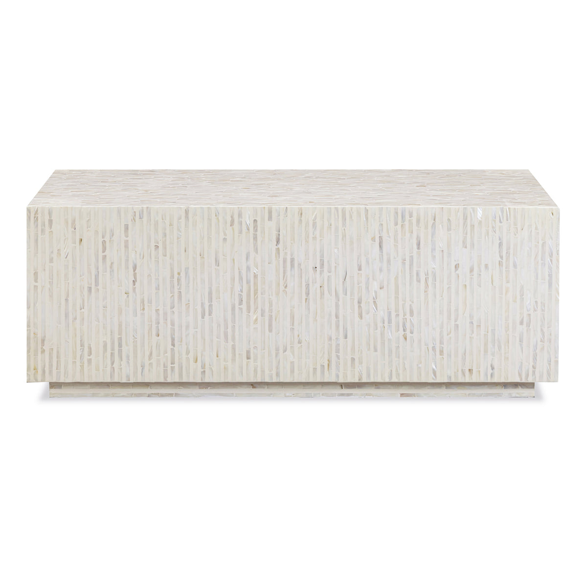 TOV Furniture Earl Cream Shell Rectangular Coffee Table