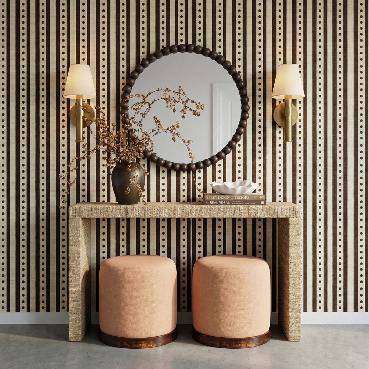 TOV Furniture Mona Natural Seagrass Console Table