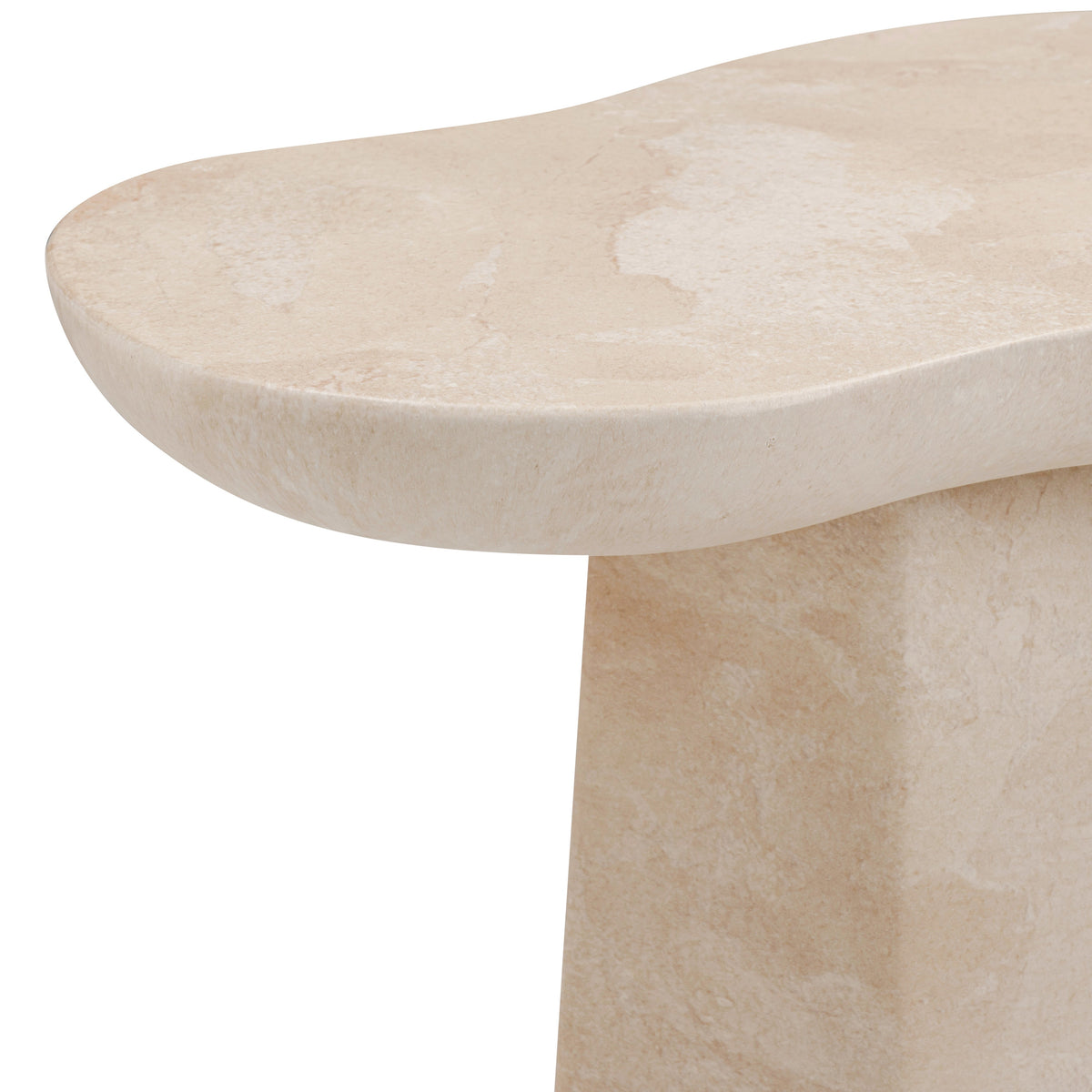TOV Furniture Zaya Rose Faux Marble Concrete Indoor/Outdoor Side Table