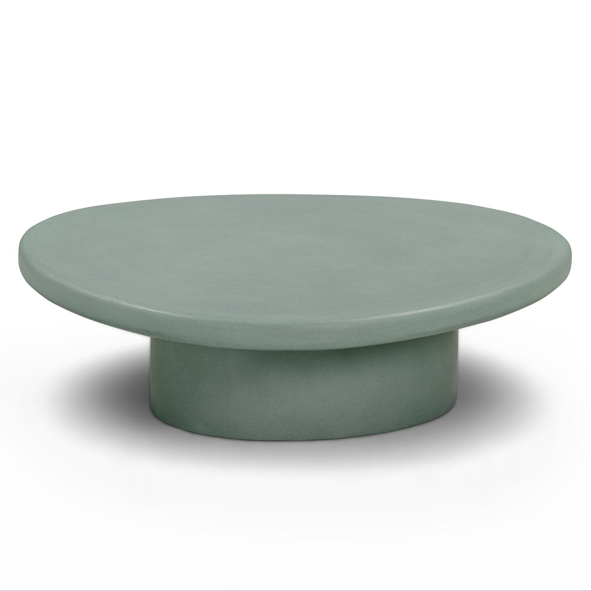 TOV Furniture Jade Green Concrete Indoor/Outdoor Coffee Table in green concrete, primary product view