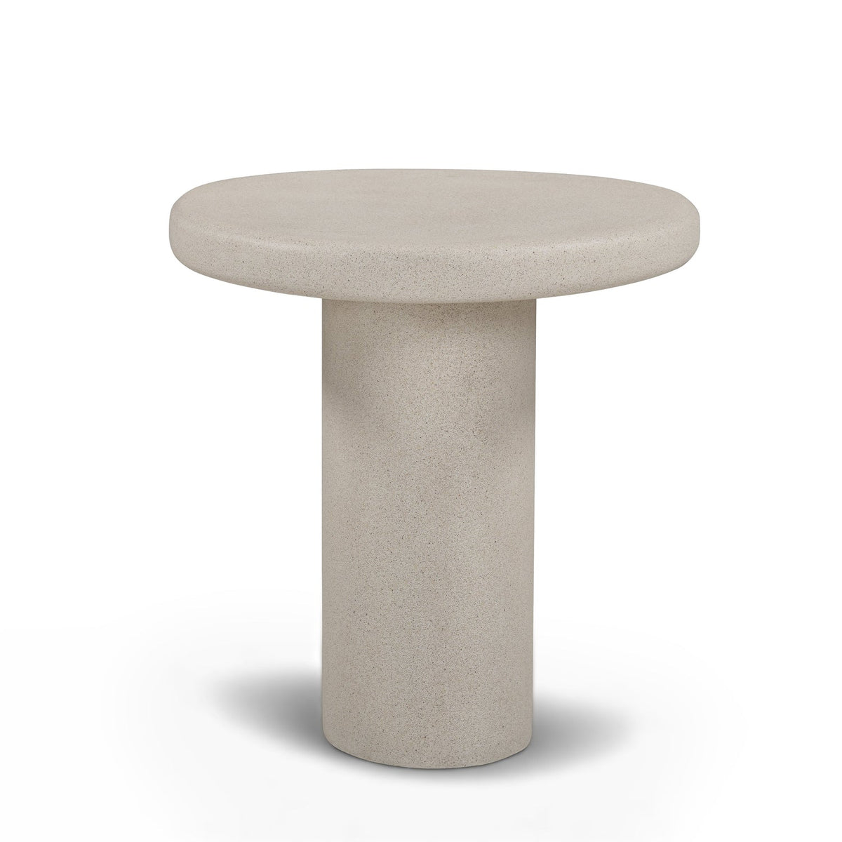 TOV Furniture Jade Cream Concrete Indoor/Outdoor Side Table