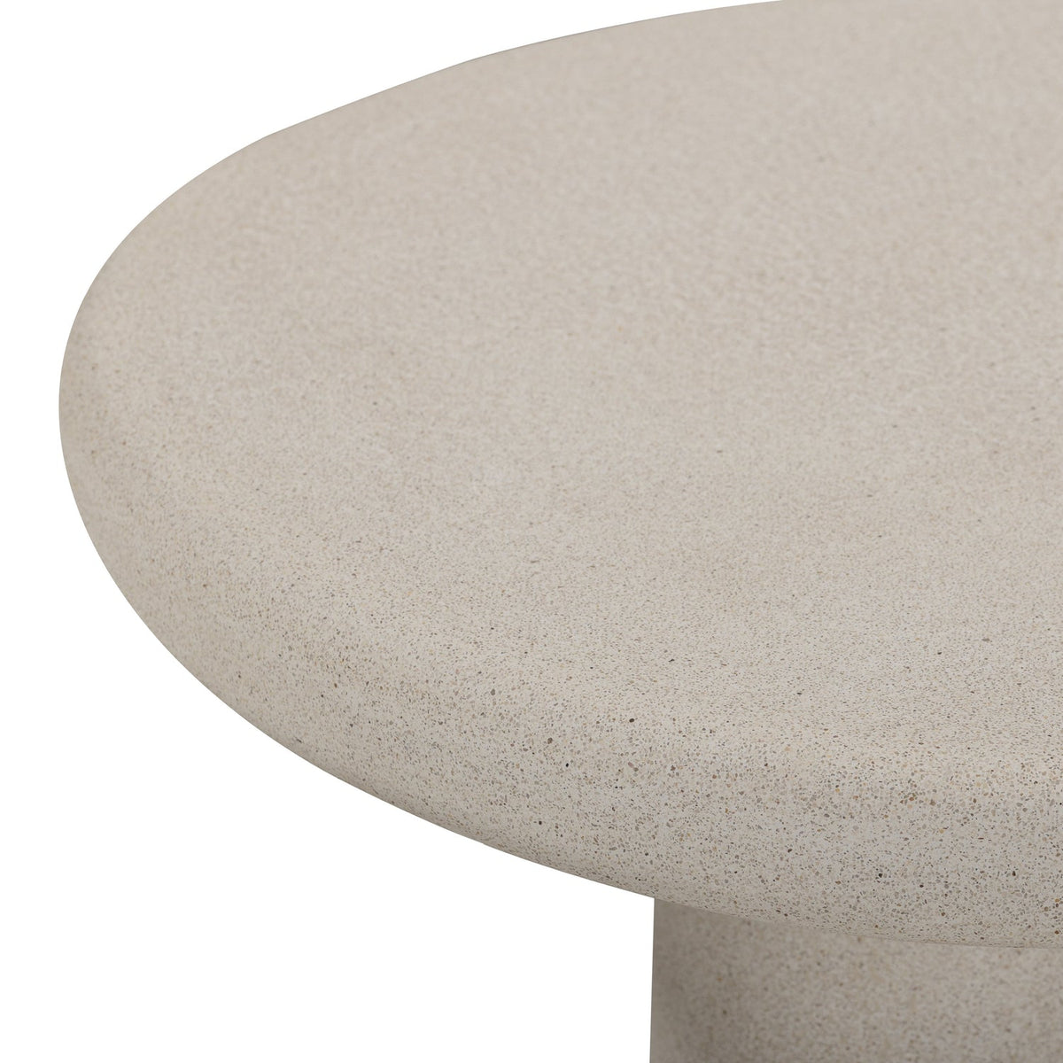 TOV Furniture Jade Cream Concrete Indoor/Outdoor Side Table