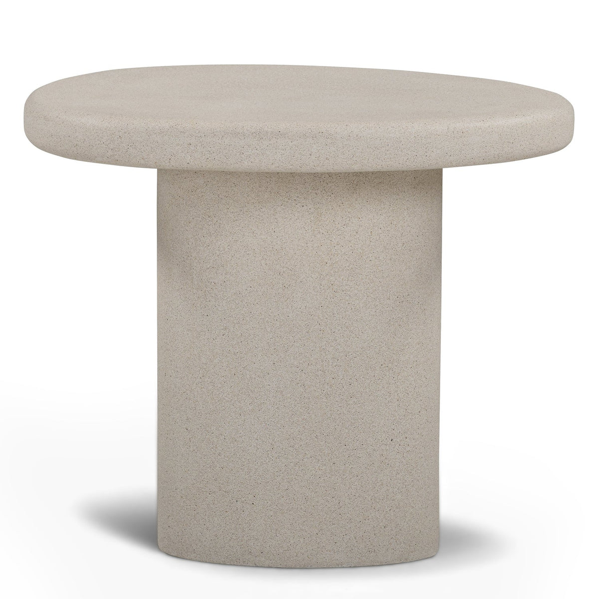 TOV Furniture Jade Cream Concrete Indoor/Outdoor Side Table in cream concrete, primary product view