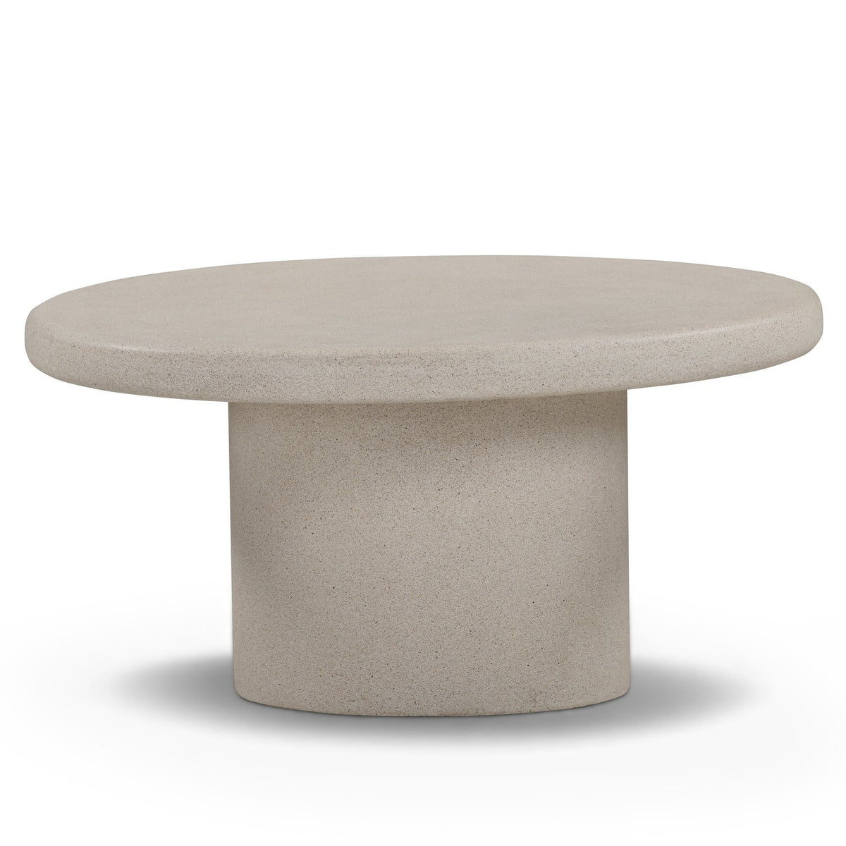 TOV Furniture Jade Cream Concrete Indoor/Outdoor Coffee Table in cream concrete, primary product view