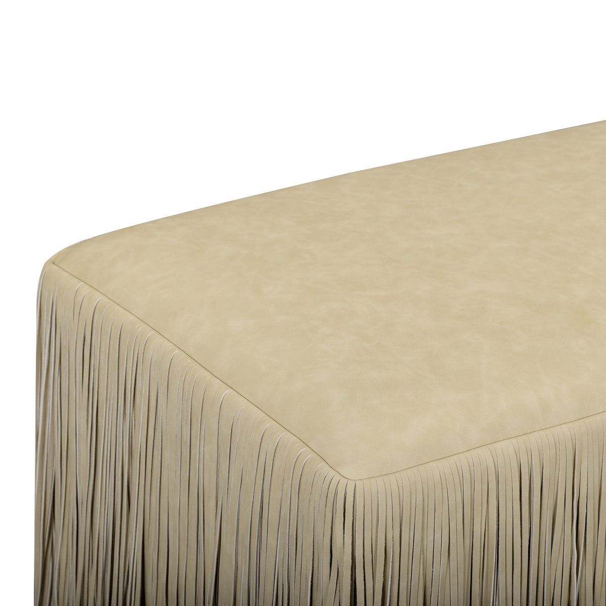 TOV Furniture Shag Me Tan Performance Vegan Leather Bench