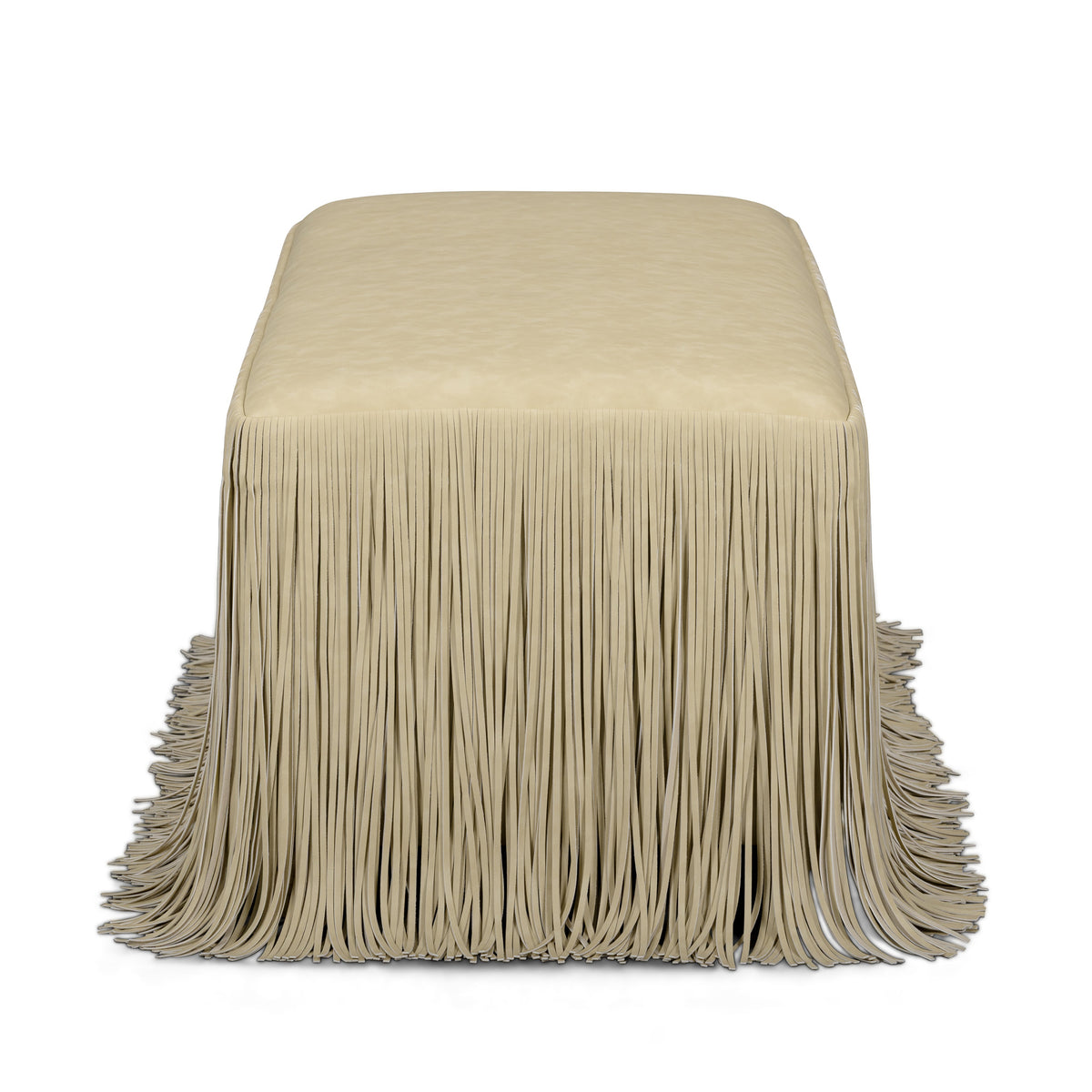 TOV Furniture Shag Me Tan Performance Vegan Leather Bench