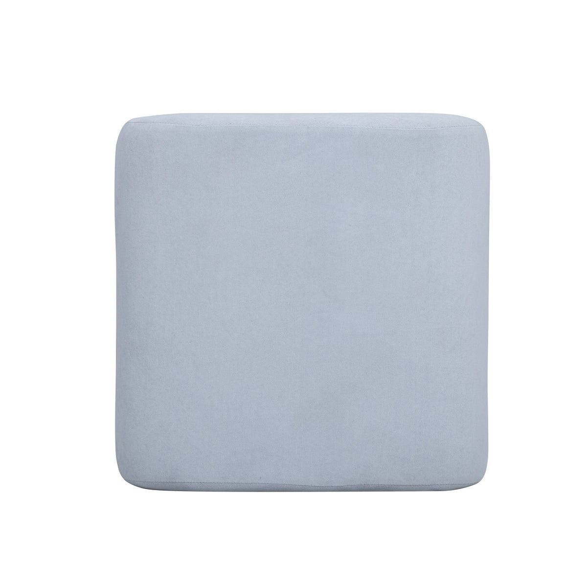 TOV Furniture Desi Light Blue Performance Velvet Ottoman