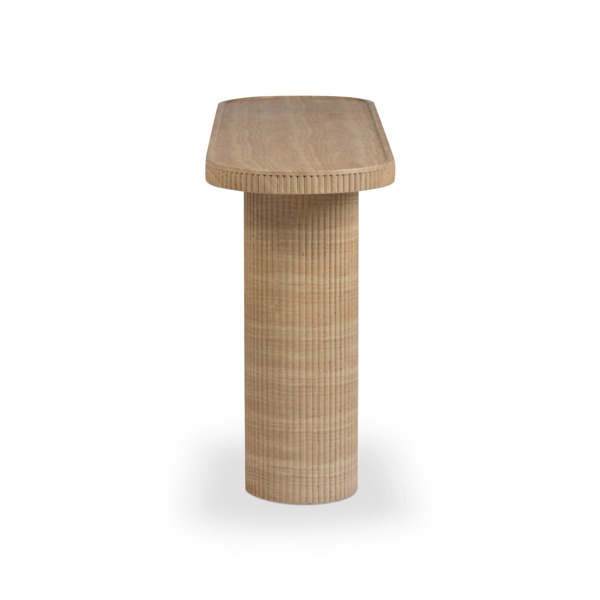 TOV Furniture Darcy Travertine Concrete Indoor/Outdoor Console Table