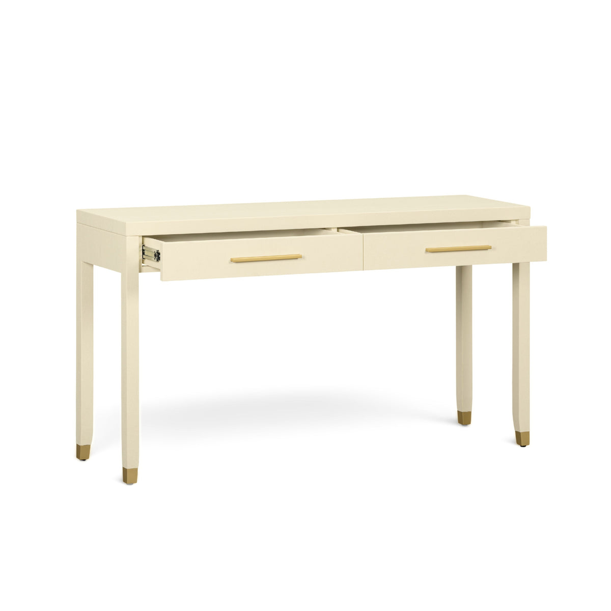 TOV Furniture Dani Cream Faux Shagreen 2-Drawer Console Table