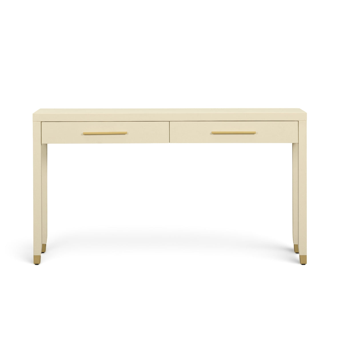 TOV Furniture Dani Cream Faux Shagreen 2-Drawer Console Table