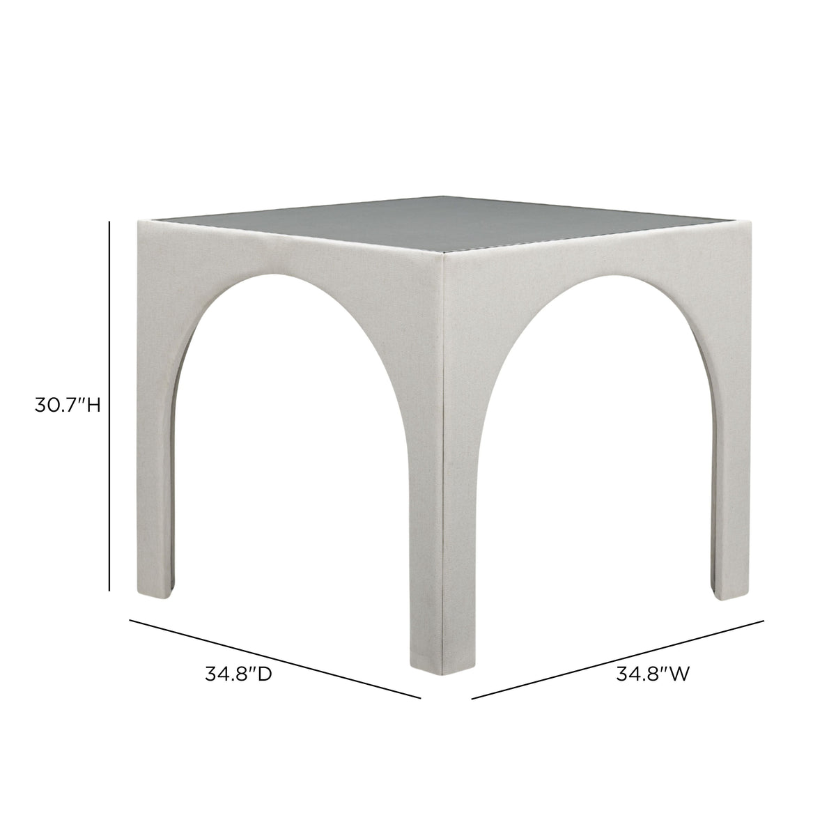 TOV Furniture Tomlin Cream Square Mahjong Table