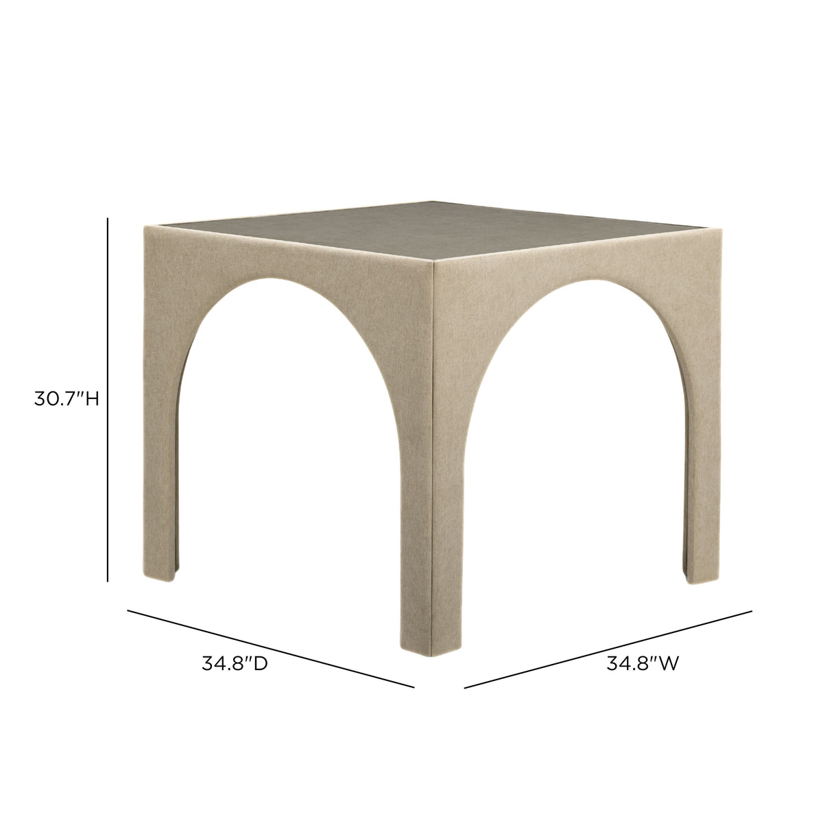 TOV Furniture Tomlin Tan Square Mahjong Table