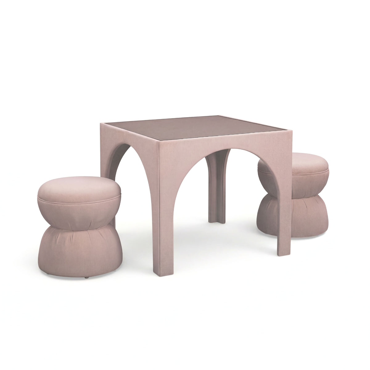TOV Furniture Tomlin Light Pink Square Mahjong Table