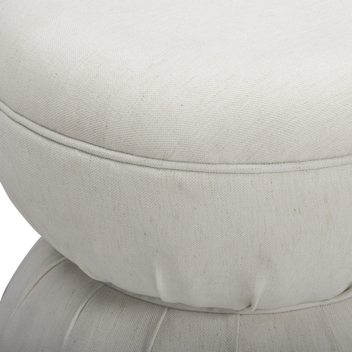 TOV Furniture Tomlin Cream Performance Chenille Game Table and Two Ottomans Set