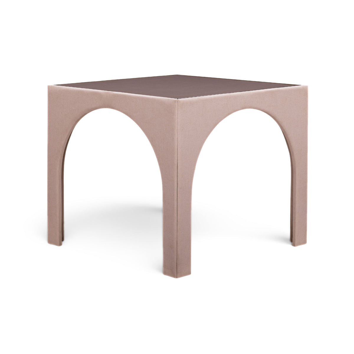 TOV Furniture Tomlin Light Pink Performance Chenille Game Table and Two Ottomans Set