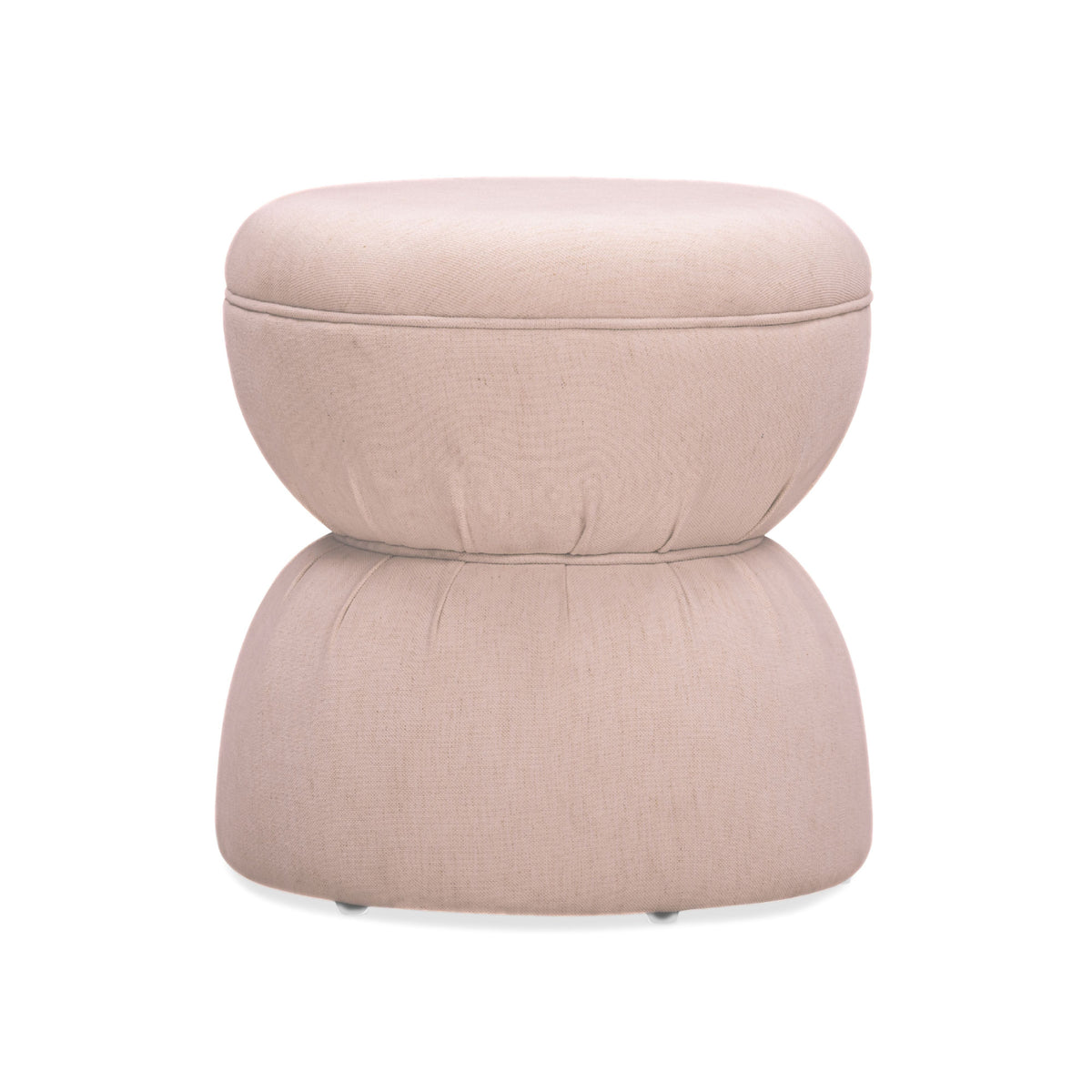 TOV Furniture Tomlin Light Pink Performance Chenille Game Table and Two Ottomans Set