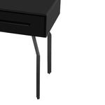 TOV Furniture Santana Black Glass Side Table
